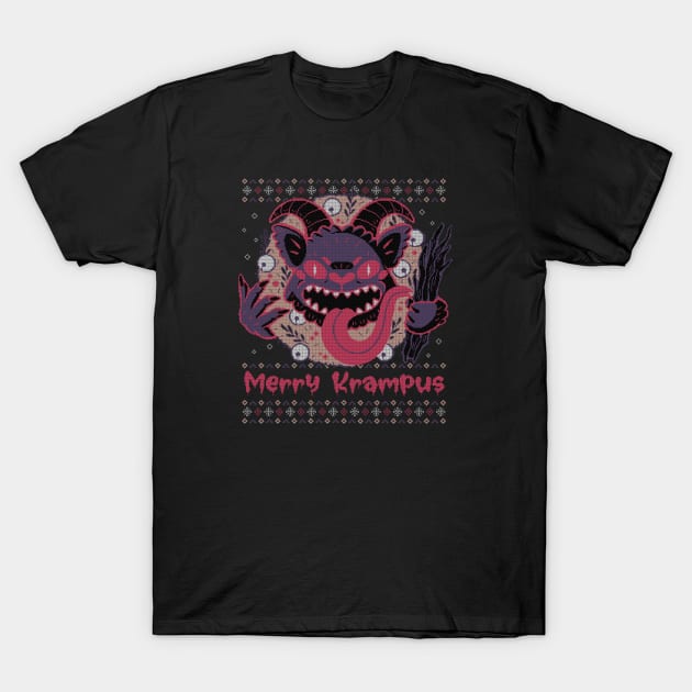 Merry Krampus T-Shirt by xMorfina